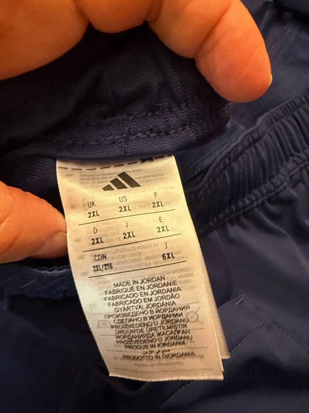 adidas Mens Navy Track Joggers. New. Size XXL. Inseam 31 - Picture 10 of 13